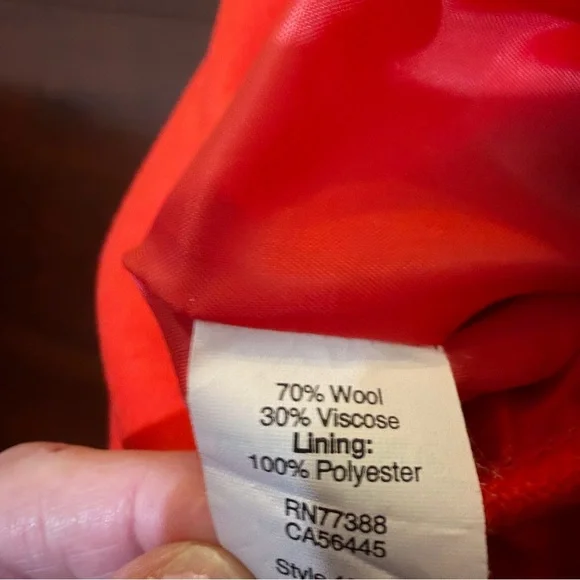 J. Crew The Pencil Skirt Red Wool Professional Skirt Size 0 - Picture 7 of 8